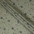 Sage Green and Mauve Floral Print Cotton Lawn Fabric - 110 cm Width-D19977