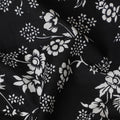Classic Black and White Floral Print Cotton Lawn Fabric - 110 cm Width-D19978