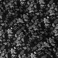 Classic Black and White Floral Print Cotton Lawn Fabric - 110 cm Width-D19978