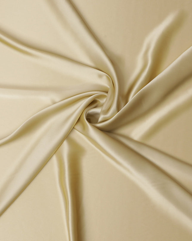 Elegant Cream Pure Silk Satin Fabric, 110 cm Width-20077