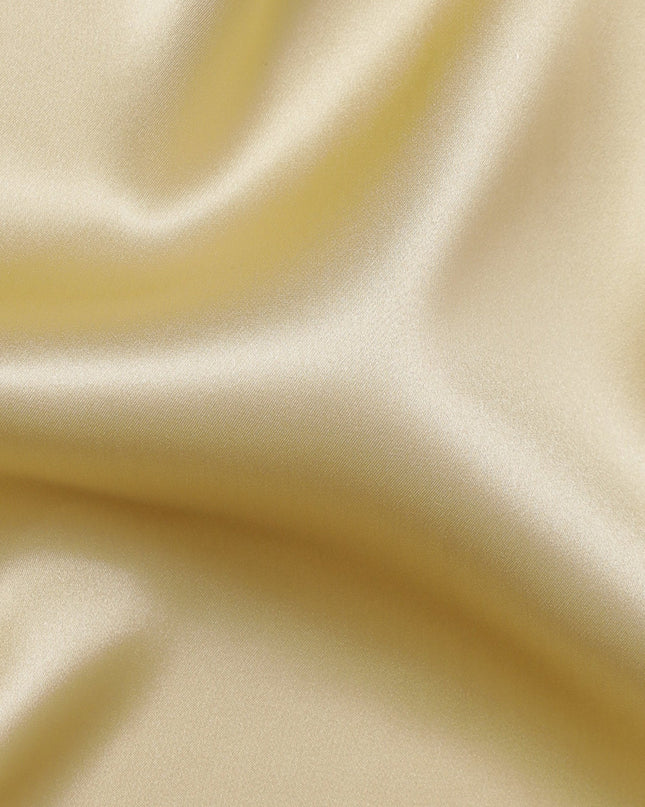 Elegant Cream Pure Silk Satin Fabric, 110 cm Width-20077