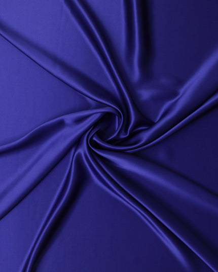 Vibrant Royal Blue Pure Silk Satin Fabric, 110 cm Width-20048