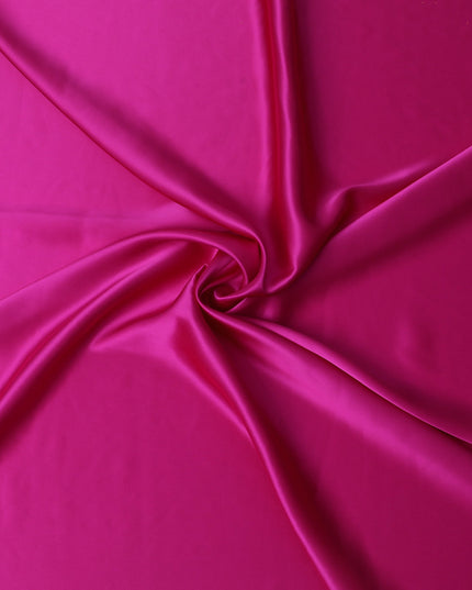 Striking Fuchsia Pure Silk Satin Fabric, 110 cm Width-20049