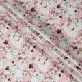 قماش ساتان قطني مزخرف بنقشة زهور باللون الوردي الفاتح، عرض 110 سم - 20056