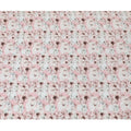 قماش ساتان قطني مزخرف بنقشة زهور باللون الوردي الفاتح، عرض 110 سم - 20056