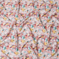 Bright Pastel Watercolor Floral Cotton Satin Fabric, 110 cm Width-20066 Regal Fabrics