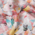 Bright Pastel Watercolor Floral Cotton Satin Fabric, 110 cm Width-20066 Regal Fabrics