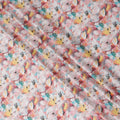 Bright Pastel Watercolor Floral Cotton Satin Fabric, 110 cm Width-20066 Regal Fabrics