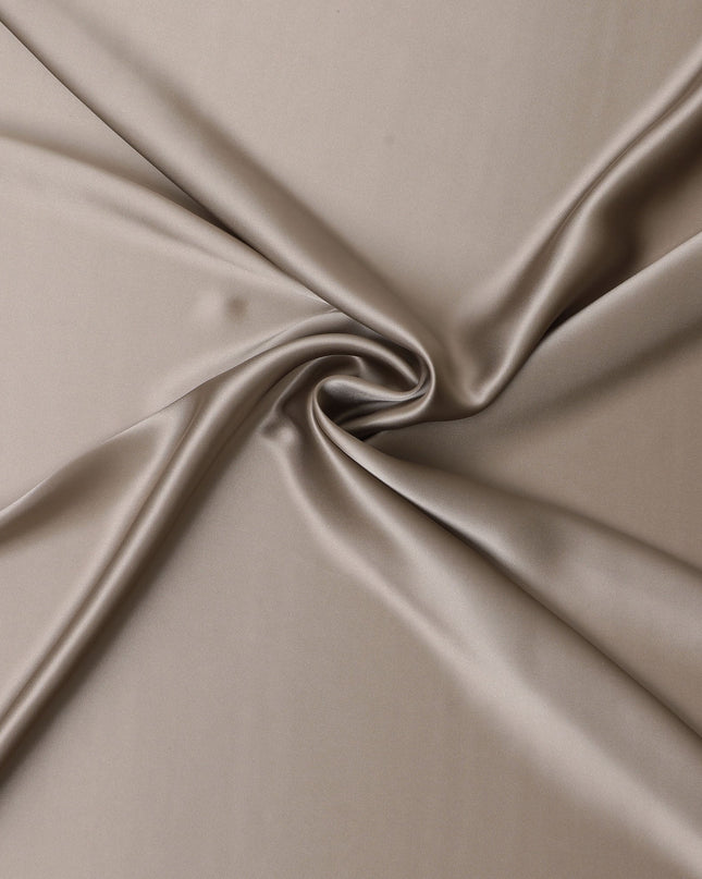 Classic Taupe Pure Silk Satin Fabric, 110 cm Width-20054