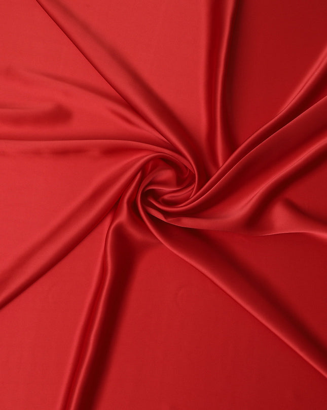 Vivid Red Pure Silk Satin Fabric, 110 cm Width-20055