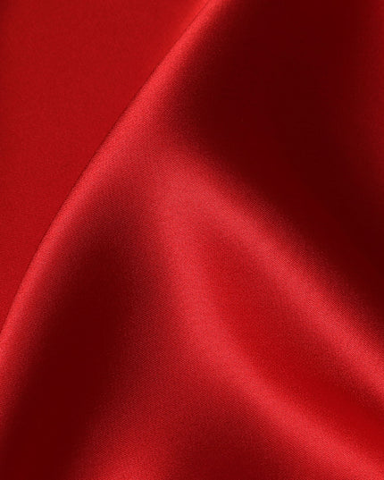 Vivid Red Pure Silk Satin Fabric, 110 cm Width-20055