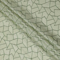 Light Green Cotton Voile Fabric with Geometric Embroidery, 110 cm Width-D20108