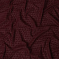Burgundy Cotton Voile Fabric with Embossed Leaf Pattern, 110 cm Width-D20111