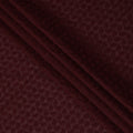 Burgundy Cotton Voile Fabric with Embossed Leaf Pattern, 110 cm Width-D20111