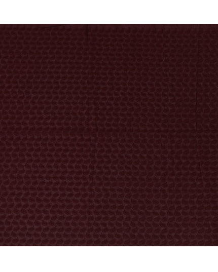 Burgundy Cotton Voile Fabric with Embossed Leaf Pattern, 110 cm Width-D20111