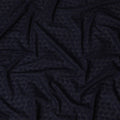 Midnight Blue Cotton Voile Fabric with Embossed Leaf Design, 110 cm Width-D20114