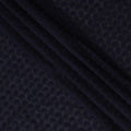 Midnight Blue Cotton Voile Fabric with Embossed Leaf Design, 110 cm Width-D20114