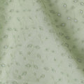 Light Green Cotton Voile Fabric with Embroidered Vine Pattern, 110 cm Width-D20120