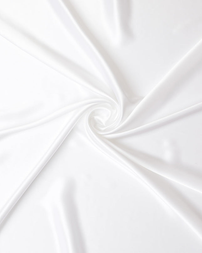 Luxurious White Pure Silk Satin Fabric, 110 cm Width-D20129