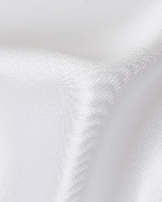 Luxurious White Pure Silk Satin Fabric, 110 cm Width-D20129