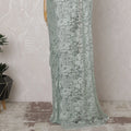 Elegant Sea Green and Grey Chantilly Lace Fabric by the Yard - Premium French Two-Tone Design, 110 cm Width, 5.5 Meters-D20184 Regal Fabrics