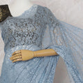 Elegant Dusty Blue Chantilly Lace Fabric by the Yard - Premium French Design, 110 cm Width, 5.5 Meters-D20188 Regal Fabrics