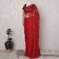 Vibrant Red Chantilly Lace Fabric by the Yard - Premium French Design, 110 cm Width, 5.5 Meters-D20190 Regal Fabrics