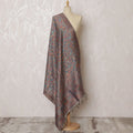 Gray Silk Jacquard Dupatta with Multicolor Floral Design – 235 X 95 Cms, India
-D20306 Regal Fabrics