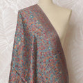 Gray Silk Jacquard Dupatta with Multicolor Floral Design – 235 X 95 Cms, India
-D20306 Regal Fabrics