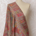 Golden Yellow Silk Jacquard Dupatta with Multicolor Paisley Design and Fringed Edges – 235 X 95 Cms, India-D20312 Regal Fabrics