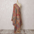 Multicolor Silk Jacquard Dupatta with Ornate Paisley Design – 235 X 95 Cms, India-D20320