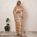 Peach Gold Sudanese Thobe Fabric in Premium Silk Chiffon (Fransawi) with Metallic Lurex, 4.5 Meters, 110 cm Width-D20371 Regal Fabrics