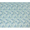 قماش فيسكوز مخلوط باللون الأزرق السماوي مع تطريز زهور باللونين الأزرق والأبيض، عرض 110 سم - D20444
