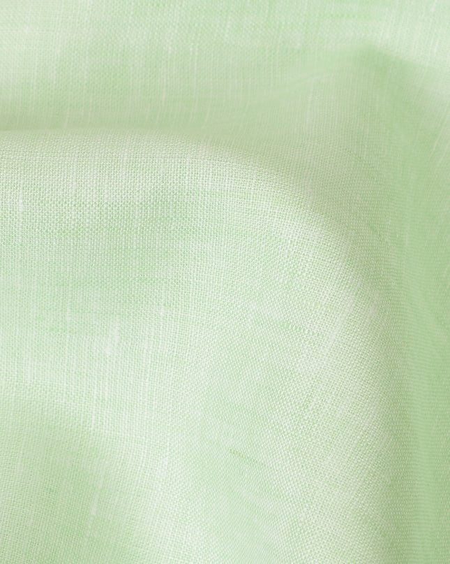 Mint Green Pure Linen Fabric for Tailoring, 60 Lea, 150 cm Width-D20550