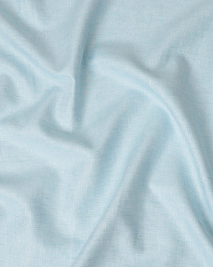 Sky Blue Pure Linen Fabric for Tailoring, 60 Lea, 150 cm Width-D20551