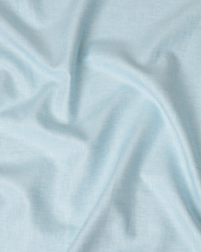 Sky Blue Pure Linen Fabric for Tailoring, 60 Lea, 150 cm Width-D20551