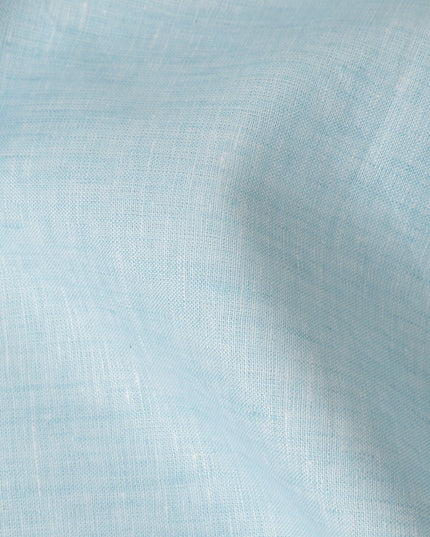 Sky Blue Pure Linen Fabric for Tailoring, 60 Lea, 150 cm Width-D20551