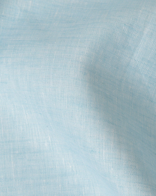 Sky Blue Pure Linen Fabric for Tailoring, 60 Lea, 150 cm Width-D20551