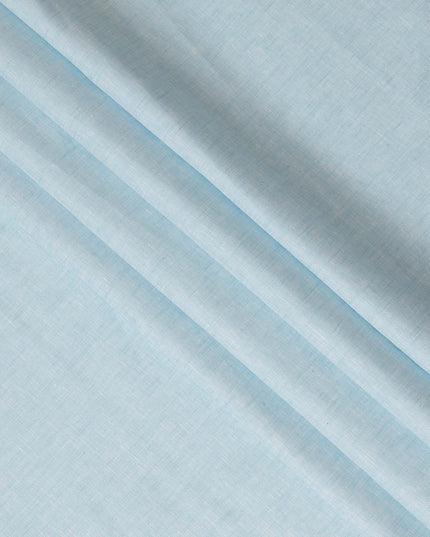 Sky Blue Pure Linen Fabric for Tailoring, 60 Lea, 150 cm Width-D20551