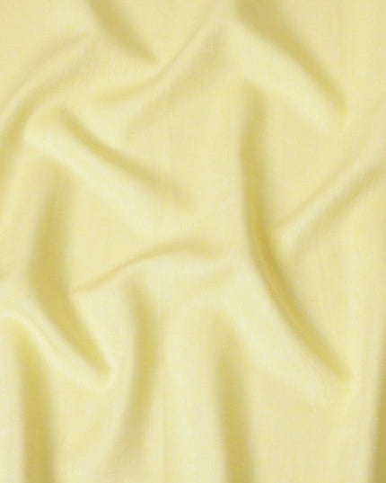 Bright Yellow Pure Linen Fabric for Tailoring, 60 Lea, 150 cm Width-D20553