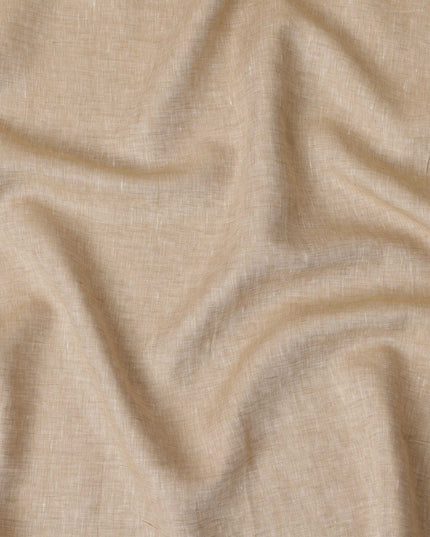 Natural Beige Pure Linen Fabric for Tailoring, 60 Lea, 150 cm Width-D20554