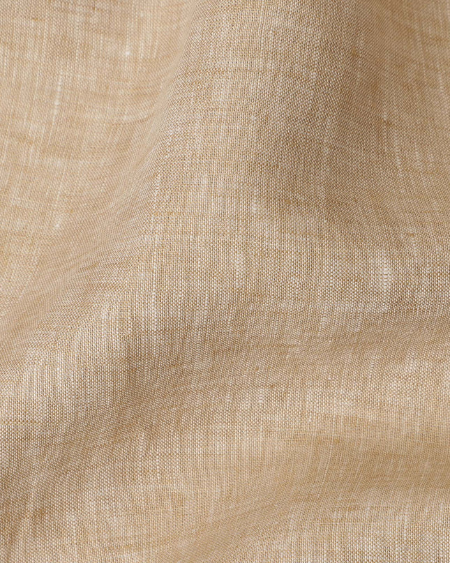 Natural Beige Pure Linen Fabric for Tailoring, 60 Lea, 150 cm Width-D20554