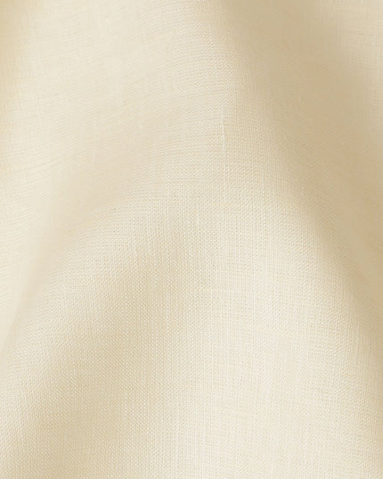 Cream Pure Linen Fabric for Tailoring, 60 Lea, 150 cm Width-D20556