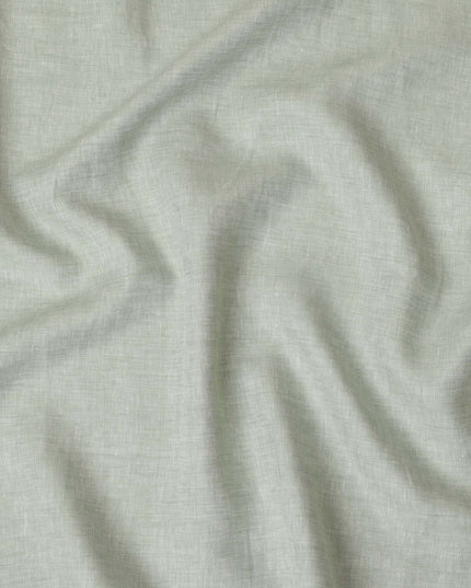 Sage Green Pure Linen Fabric for Tailoring, 60 Lea, 150 cm Width-D20557