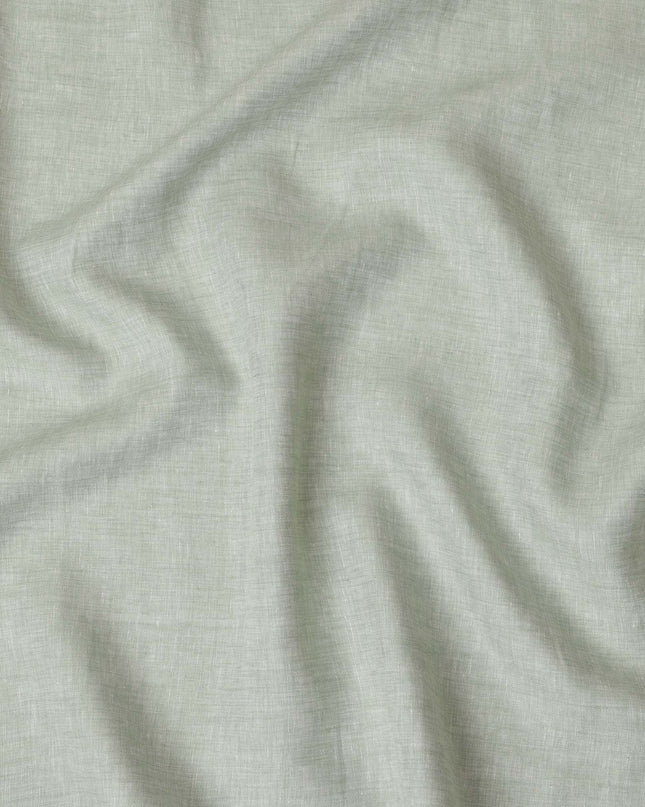 Sage Green Pure Linen Fabric for Tailoring, 60 Lea, 150 cm Width-D20557