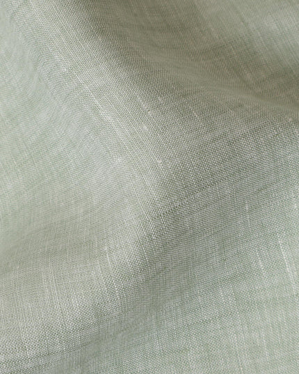 Sage Green Pure Linen Fabric for Tailoring, 60 Lea, 150 cm Width-D20557