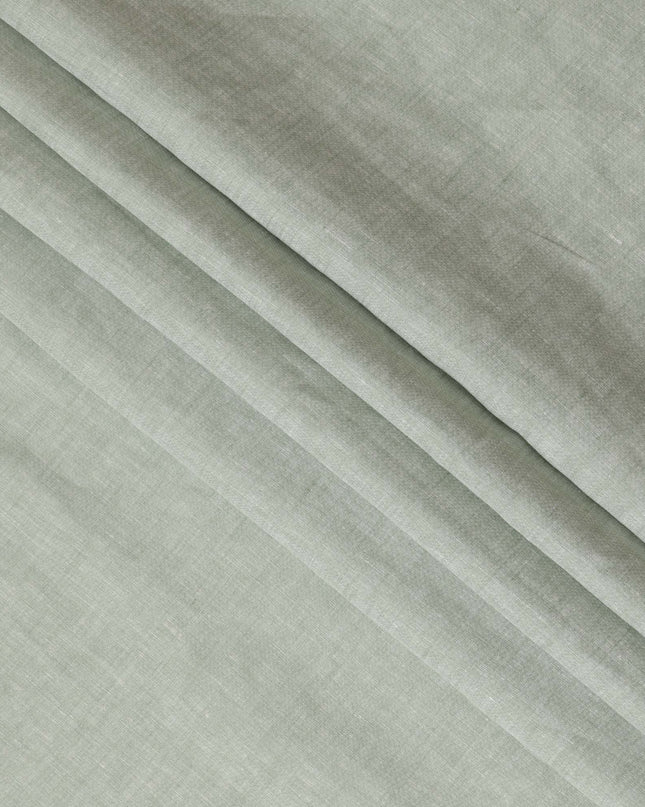 Sage Green Pure Linen Fabric for Tailoring, 60 Lea, 150 cm Width-D20557