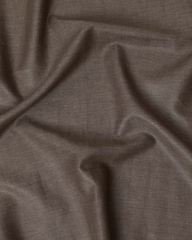 Brown Pure Linen Fabric for Tailoring, 60 Lea, 150 cm Width-D20558