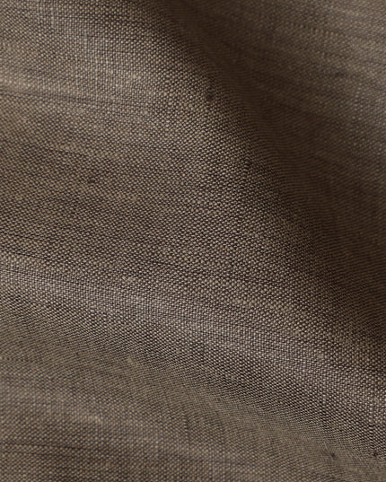 Brown Pure Linen Fabric for Tailoring, 60 Lea, 150 cm Width-D20558