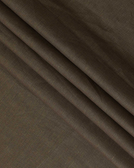 Olive Brown Pure Linen Fabric for Tailoring, 60 Lea, 150 cm Width-D20559